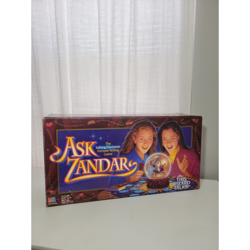 Ask Zandar Talking Board Game Vintage 1992 Milton Bradley 99% COMPLETE SEE DESC